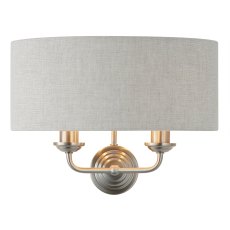Highclere Wall Light in Chrome & Natural Highclere Wall Light in Chrome & Natural