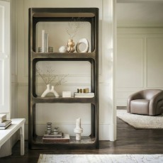 Thorpe Metal and Glass Shelving Unit Thorpe Metal and Glass Shelving Unit