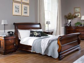 Thurso super king bestead in solid mahogany available at lee Longlands