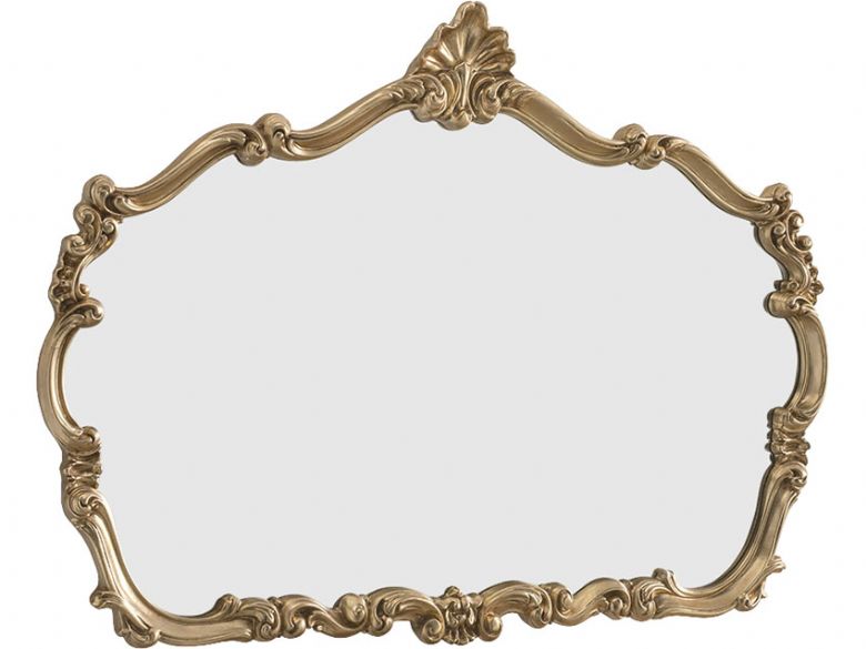 Large Gold Leafed Overmantle Mirror
