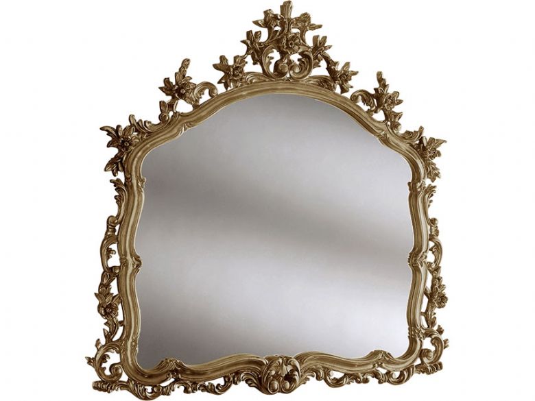 Ornate Gold Leaf Overmantle Mirror