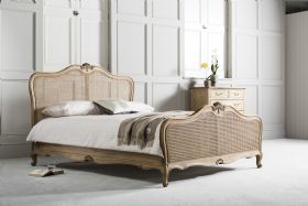 Ashwell Weathered 5'0 King Size Cane Bed