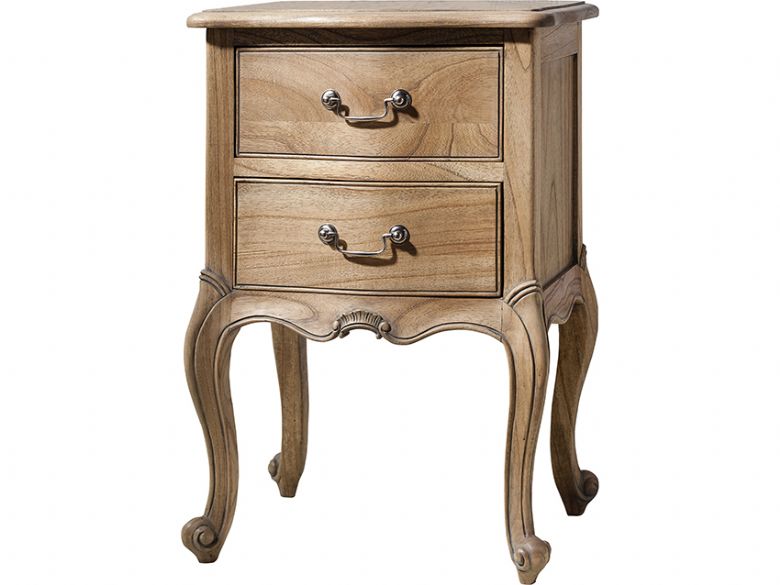 Ashwell weathered bedside cabinet with two drawers