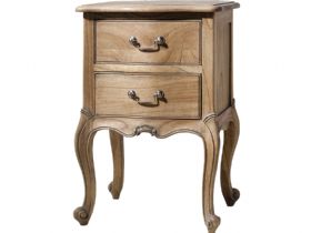 Ashwell weathered bedside cabinet with two drawers