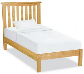 Fairfax Compact Oak single Bed frame available at Lee Longlands