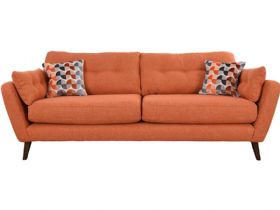 Lottie extra large modern orange sofa available at Lee Longlands