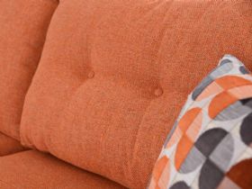 Lottie contemporary orange 4 seater sofa