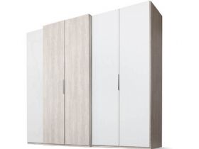 230 5 Door Left-hand Storage - Polar White/Platinum Oak Front, Platinum Oak Body