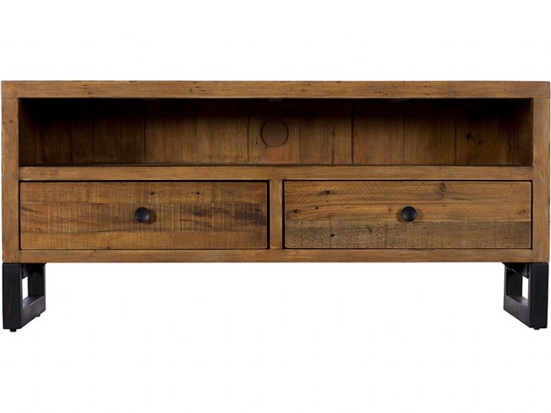 Halsey reclaimed wood tv unit with drawers