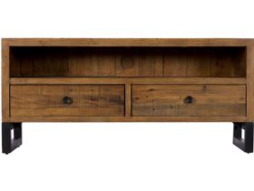 Halsey reclaimed wood tv unit with drawers