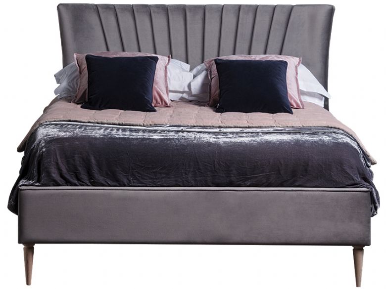 Lillie small double velvet detailed Bed frame available at Lee LONGLANDS