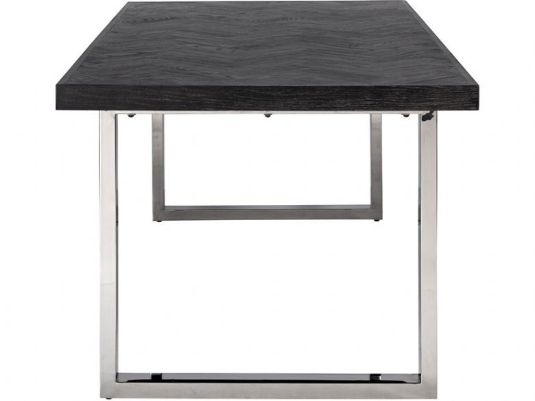 Savoy Silver 220cm Dining Table Side