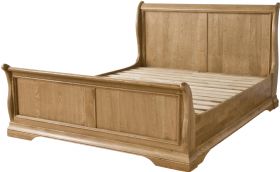 Padbury oak sleigh super king size bed frame available at Lee Longlands