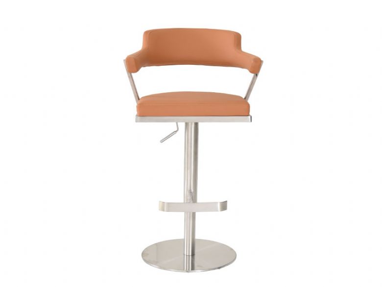 Firenza caramel leather barstool available at Lee Longlands