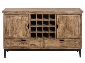 Davos reclaimed pine and iron sideboard available at Lee Longlands