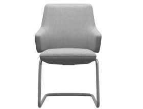 Stressless Vanilla leather curved base Dining Chair available at Lee Longlands