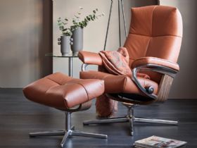 Stressless David Cross Small Chair and Stool Lifestyle