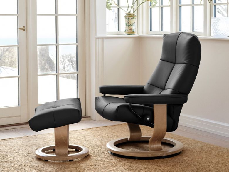 Stressless David Classic Large Chair and Stool Lifestyle