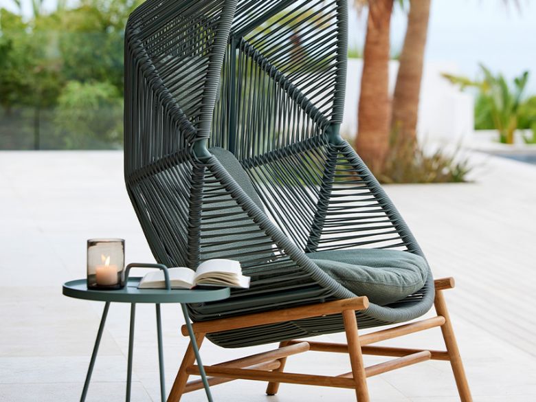 Hive Chair and Teak Base Lifestyle 3