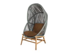 Hive Chair and Teak Base Umber Brown