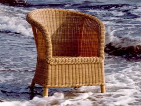 Derby Natural Chair with Seat Cushion Lifestyle 2