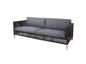 Connect 3 Seater Sofa Black/Graphite- Grey Cushion