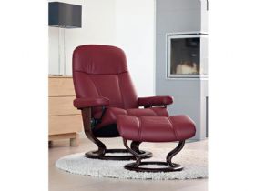 Stressless Consul Leather Chair with Classic Base