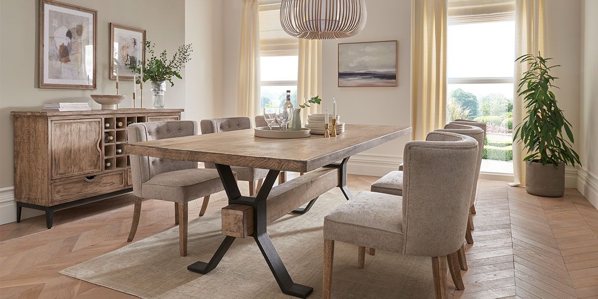 Davos reclaimed dining range available at Lee Longlands