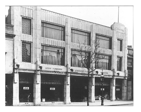 By the late 1920s, Lee Longlands had outgrown its original premises. In 1932, the business opened its new flagship showroom on Broad Street - the distinctive Art Deco building that would become synonymous with the Lee Longlands name in Birmingham. The new showroom reflected the family’s ambition to lead the way in stylish home furnishings and bring the latest ideas in interiors to customers across the Midlands.