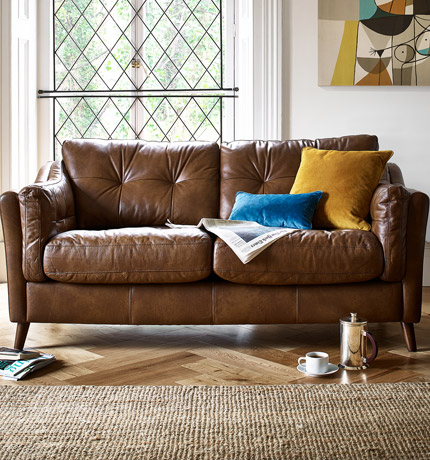 Sofas Leather And Fabric Lee, Single Cushion Sofas Uk