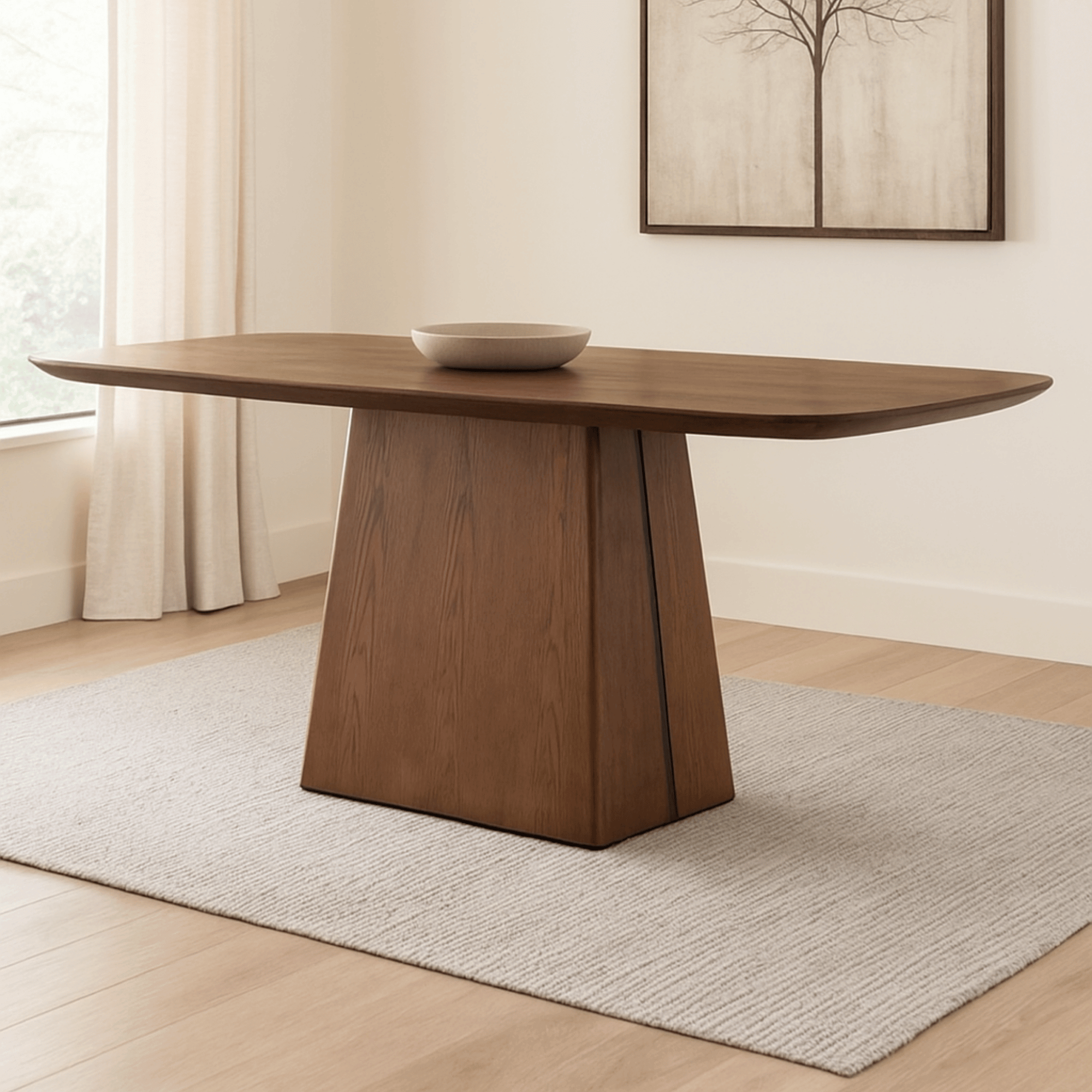 Lugano Rectangular Dining Table 160cm | Wood or Stone Top - Lee Longlands