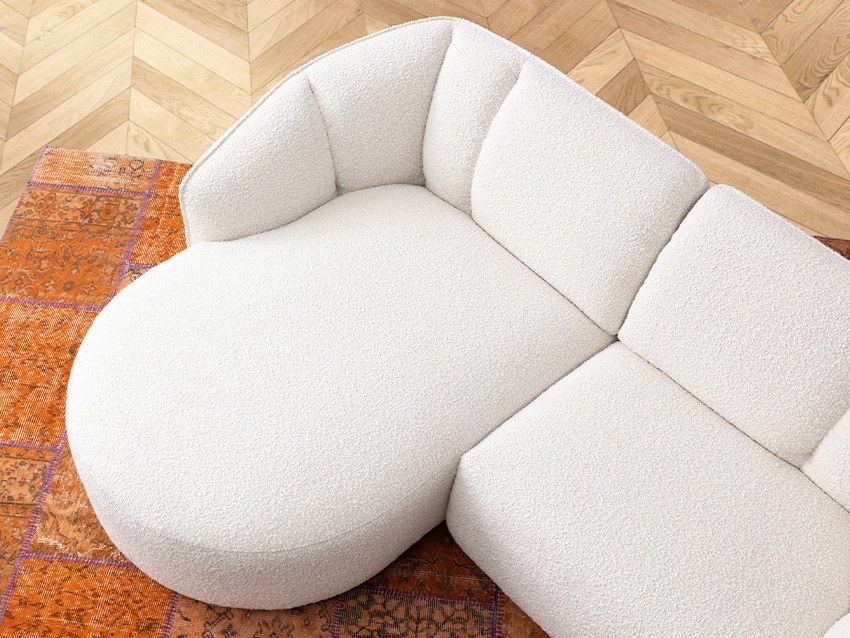 Pebble Modern LHF Chaise Corner Sofa Lee Longlands