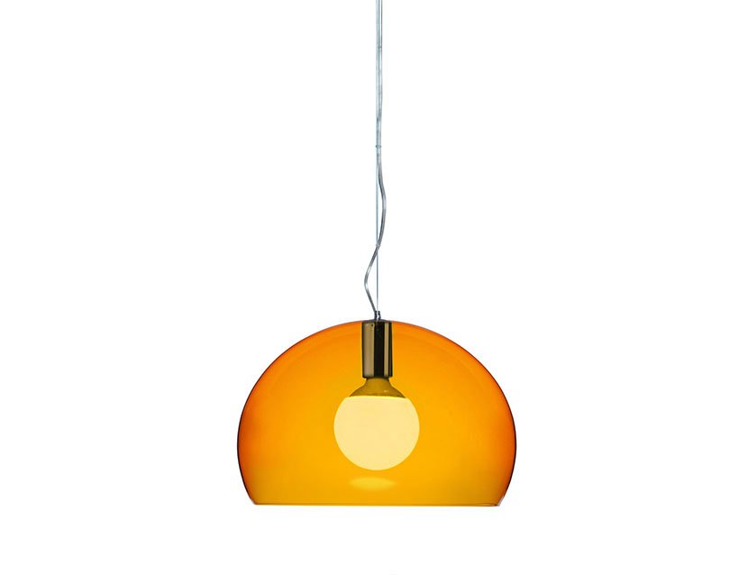 Kartell Fly by Ferruccio Laviani Small Orange Lamp - Lee Longlands