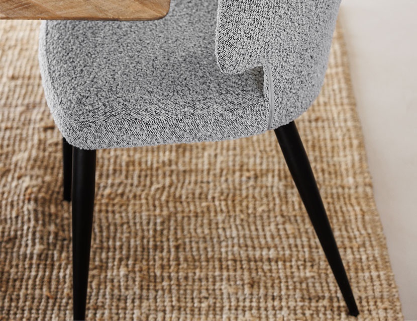 Bella Grey Boucle Dining Chair Lee Longlands
