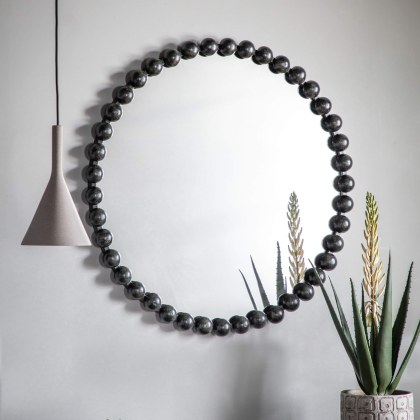 Ceretti Round Mirror Black Ceretti Round Mirror Black