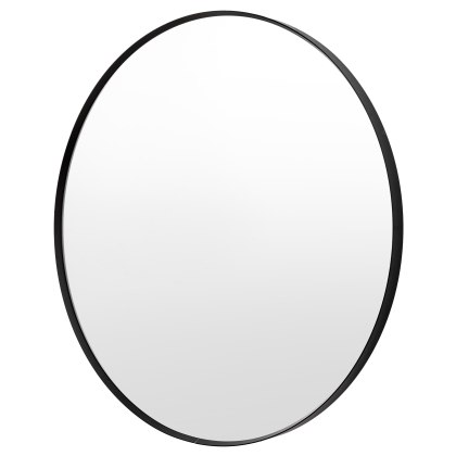 Holworth Large Round Mirror in Black