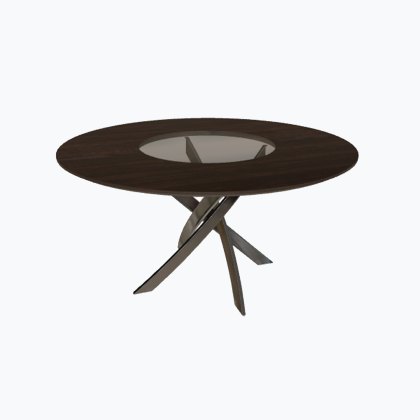 Bontempi Barone Fixed Ring Round Dining Table | 150cm Bontempi Barone Fixed Ring Round Dining Table | 150cm