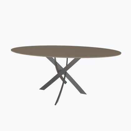 Bontempi Barone Elliptical Fix Dining Table