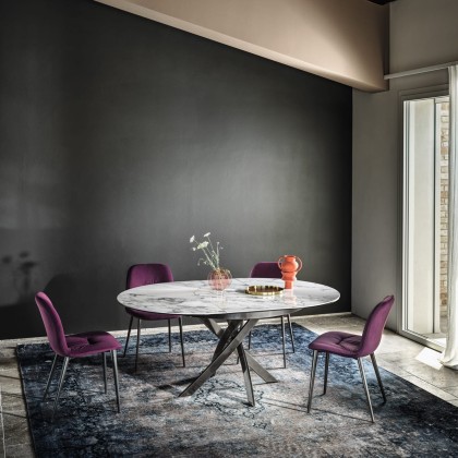 Bontempi Barone Extending Round Dining Table