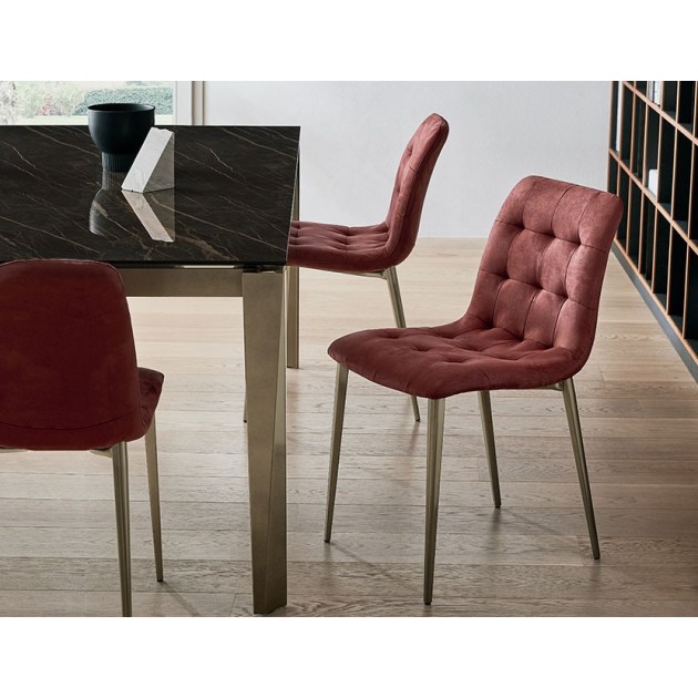 Bontempi Kuga Dining Chair w/ Metal Legs Bontempi Kuga Dining Chair w/ Metal Legs