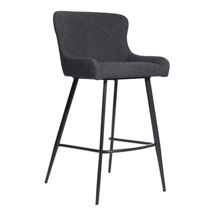 Amine Bar Stool - Grey PU Amine Bar Stool - Grey PU