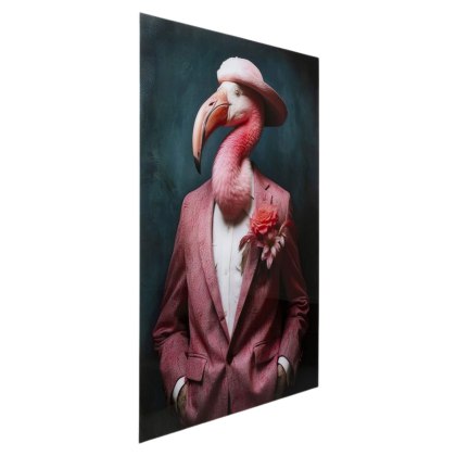 Mister Flamingo Glass Picture Mister Flamingo Glass Picture