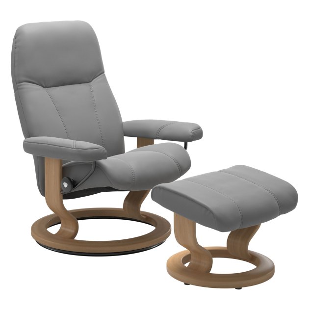 Stressless Consul Large Chair & Stool- QS Stressless Consul Large Chair & Stool- QS