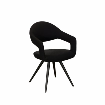 Chambery 230cm oval dining table & 4 Raffi Dining Black Dining Chairs Bundle