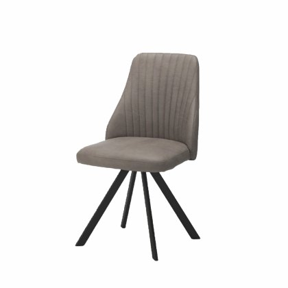 Franceso Grey Dining Table & 2 Dark Grey & 2 Light Grey Dallas Dining Chairs