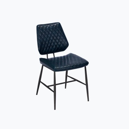 1.4m Ext Table, 2 Massa Blue Chairs & Small Bench