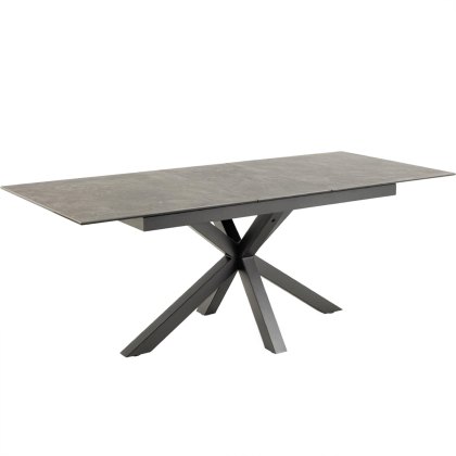 Hayley Grey Extending Dining Table & 4 Lindo Chairs