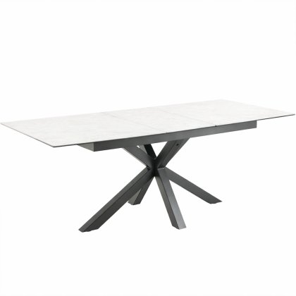 Hayley White Extending Dining Table & 4 Lindo Chairs