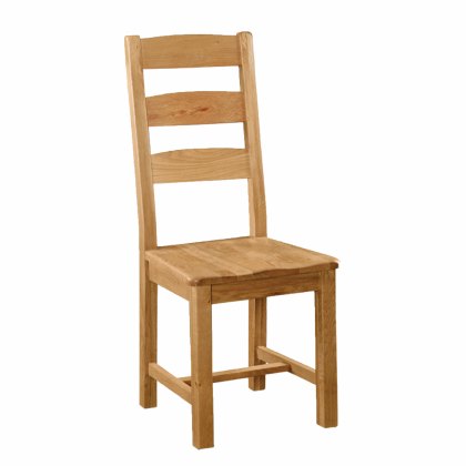 Fairfax Small Extending Dining Table & 4 Ladder Back Oak Dining Chairs