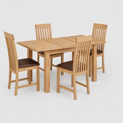 Stonehouse Compact Extending Table & 4 Chairs